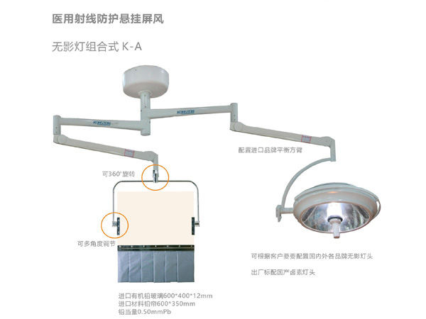 懸掛式射線防護屏