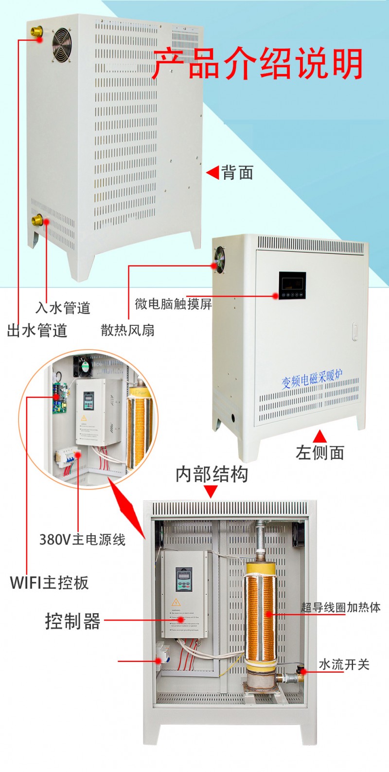 電磁感應(yīng)取暖爐外觀介紹說明