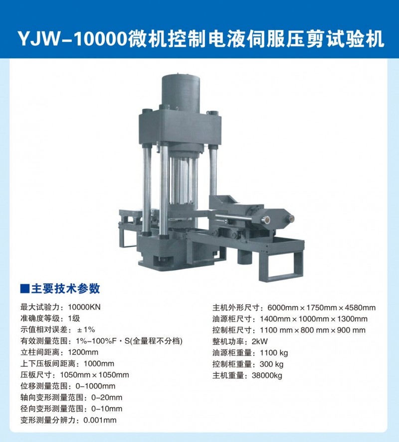 微機控制電液伺服壓剪試驗機