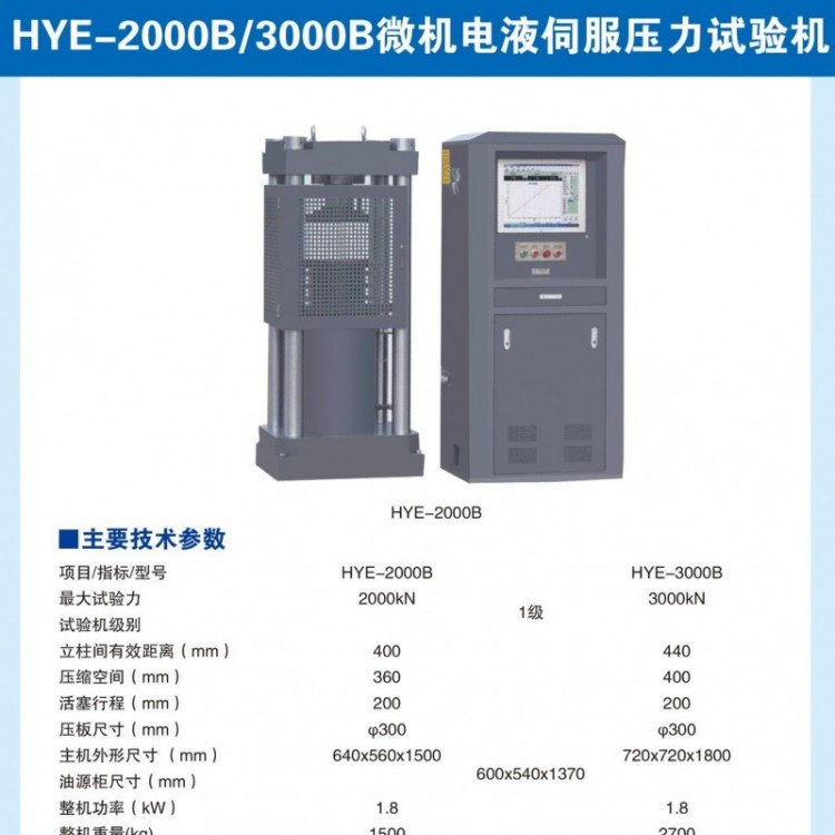 微機(jī)電液伺服壓力試驗(yàn)機(jī)